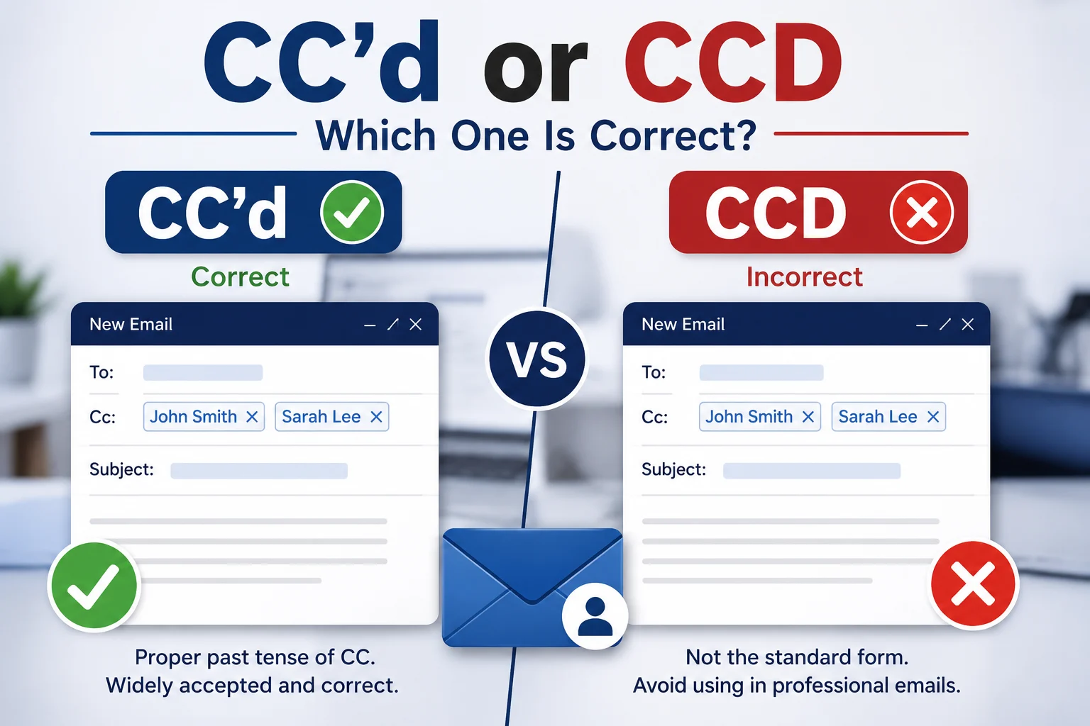 CC’d or CCD