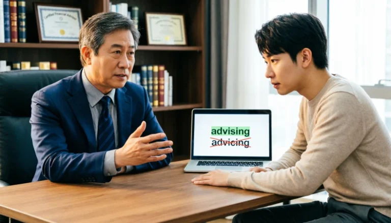 advising or advicing