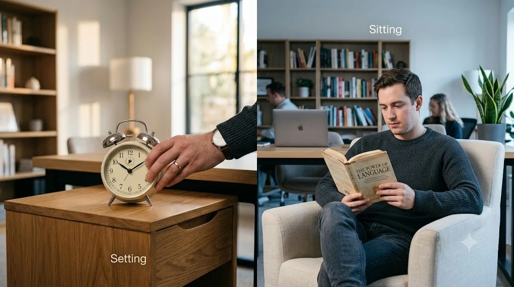 setting or sitting