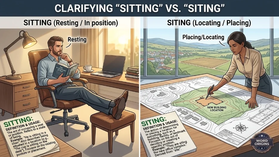 sitting or siting