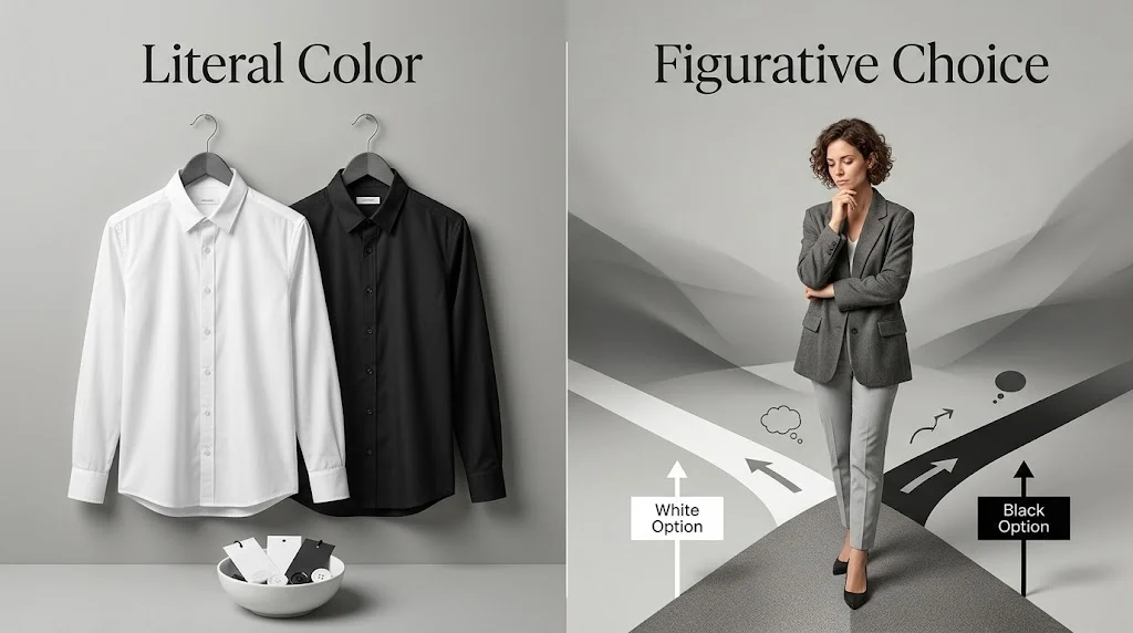 black or white