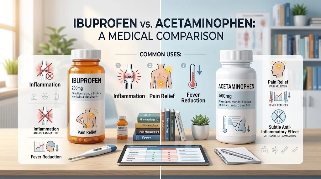 ibuprofen or acetaminophen