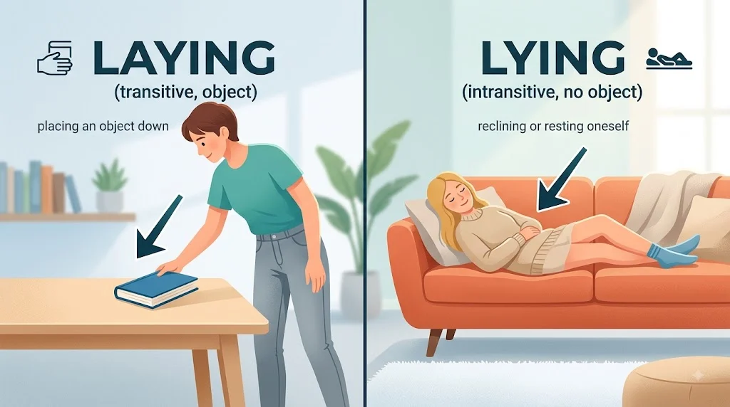 laying or lying