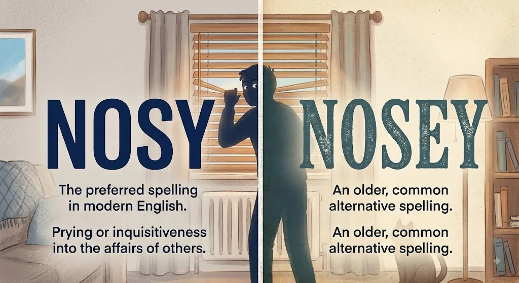nosy or nosey