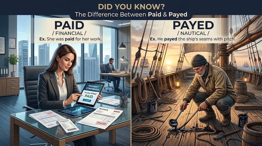 payed or paid