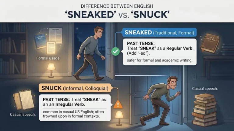 sneaked or snuck