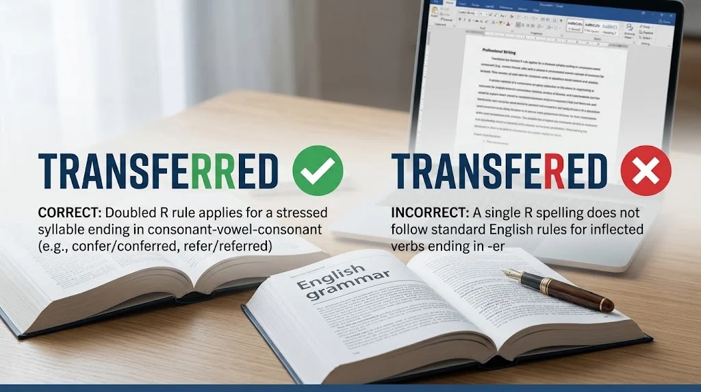 transferred or transfered