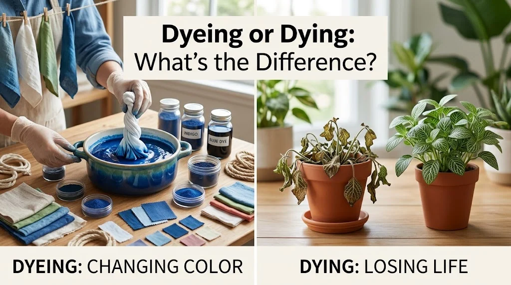 dyeing or dying