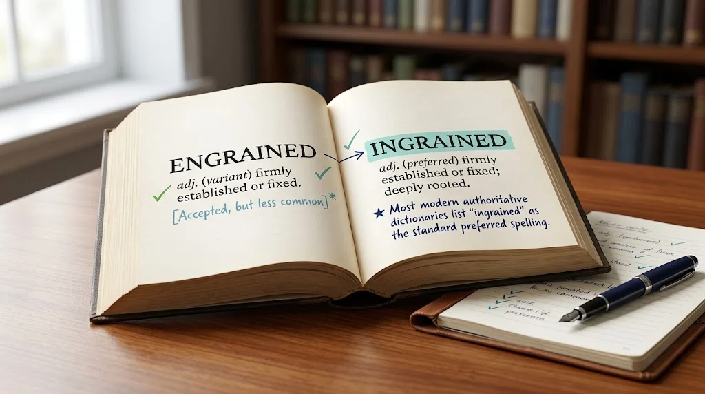 engrained or ingrained